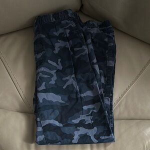 Gap kids Blue and Gray Cargo Pants with Camouflage Pattern